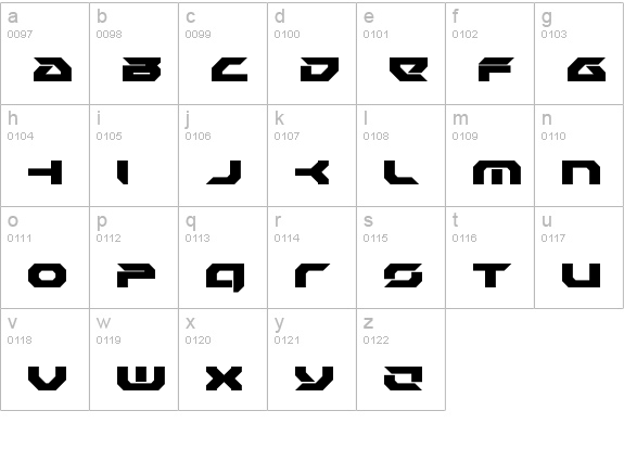 Royal Samurai lowercase a-z preview