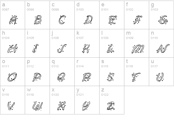 Ruban Extravaganza lowercase a-z preview