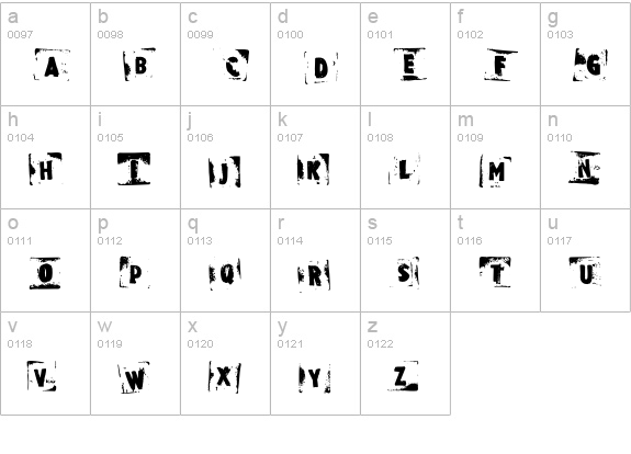 Rubbermaid-Regular lowercase a-z preview