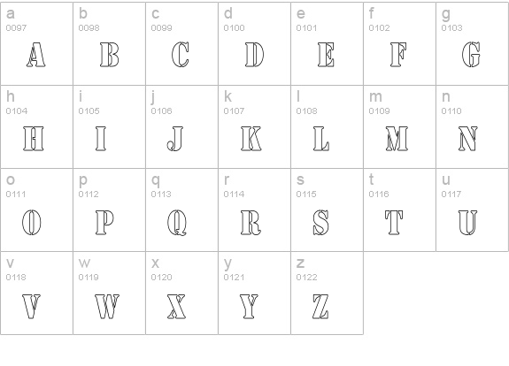 Rudy Hollow Thin lowercase a-z preview
