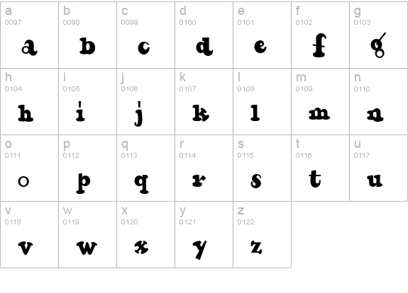 RumbleSeatNF Medium lowercase a-z preview