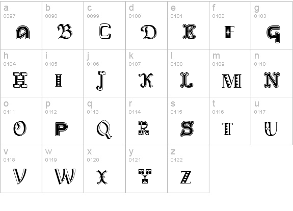 RummageSaleOne lowercase a-z preview
