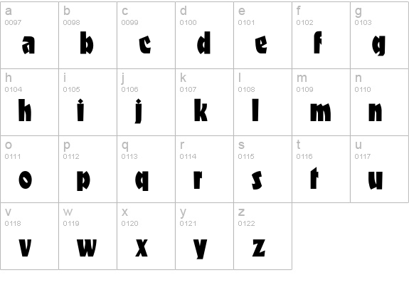 Rumpus lowercase a-z preview
