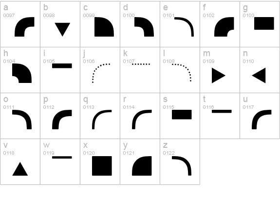 Runde Ecken 2 lowercase a-z preview