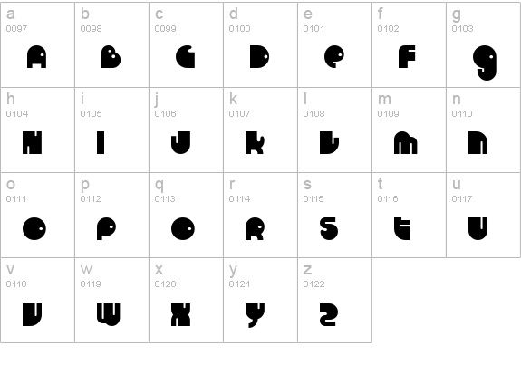 RunTron 1983 lowercase a-z preview