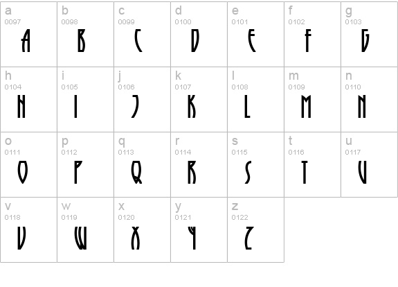 Runy Tunes Revisited NF lowercase a-z preview