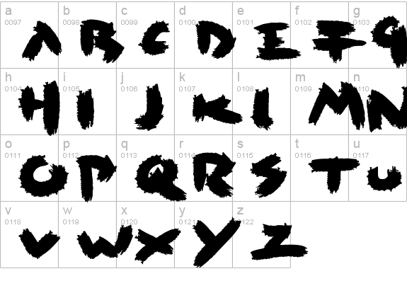 Rush
 lowercase a-z preview