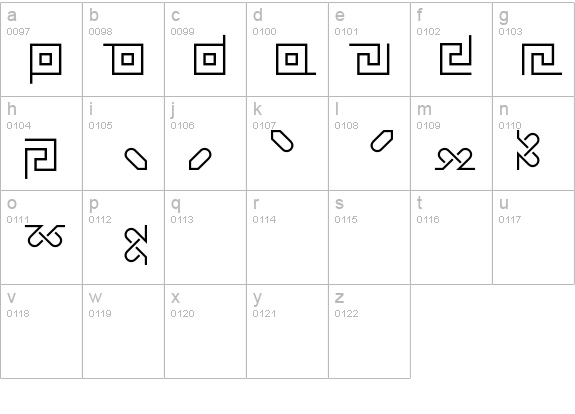 Rusticana Borders lowercase a-z preview