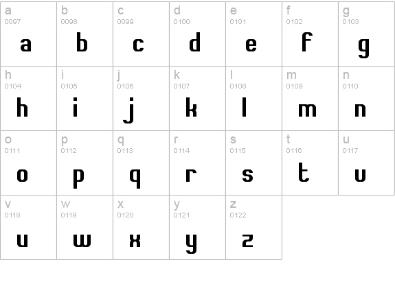 Rvaturecu Regular lowercase a-z preview