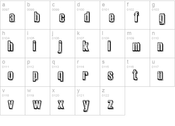 RvD_PRINTPLATE lowercase a-z preview