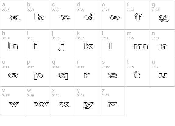 Ryckindor lowercase a-z preview