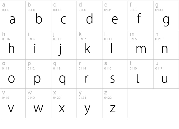 Ryo Gothic PlusN L lowercase a-z preview