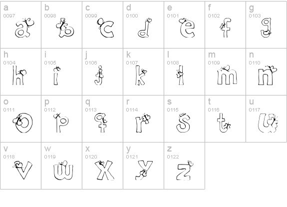Ryp childC lowercase a-z preview