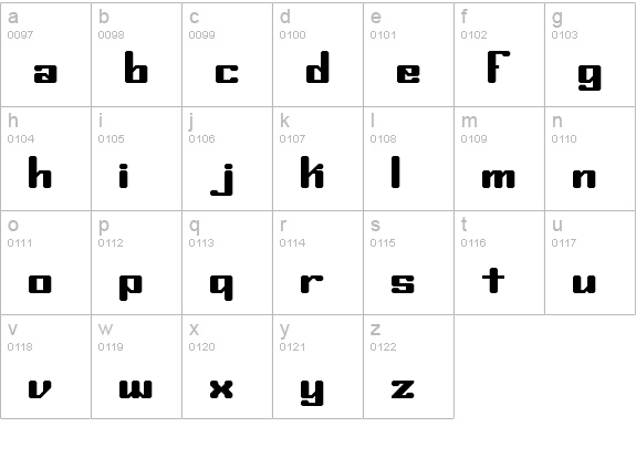Ryuker BRK lowercase a-z preview
