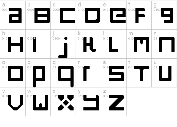 rzrarti Regular lowercase a-z preview