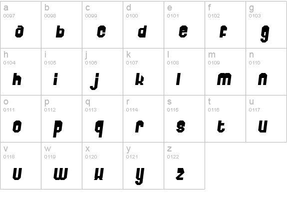 Sabadoo lowercase a-z preview