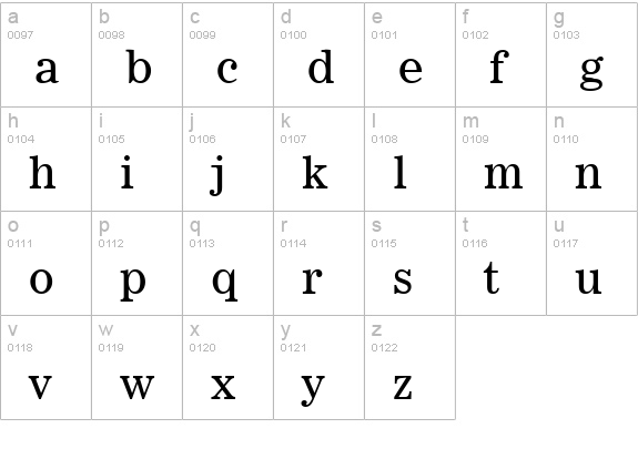 Sachem lowercase a-z preview