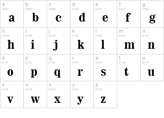 Sachem Bold lowercase a-z preview