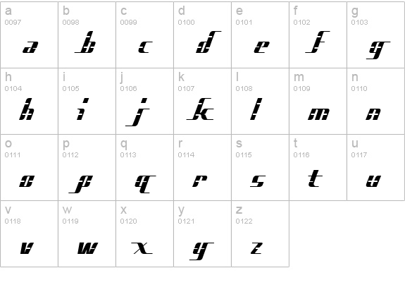 Sad Films lowercase a-z preview