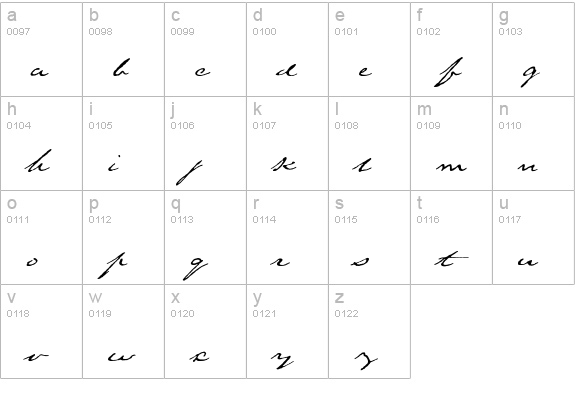 Saeculum lowercase a-z preview