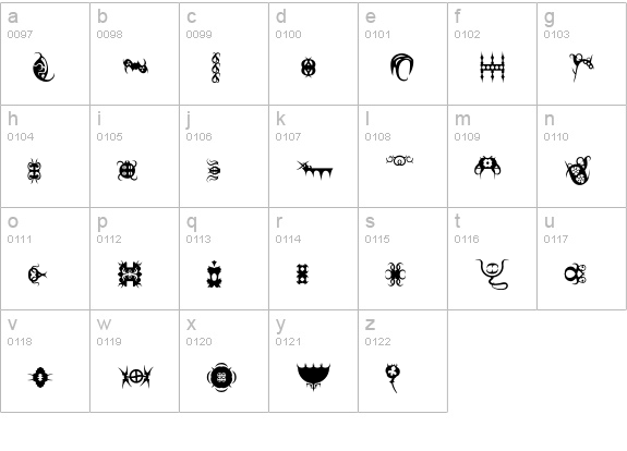 Sagember lowercase a-z preview