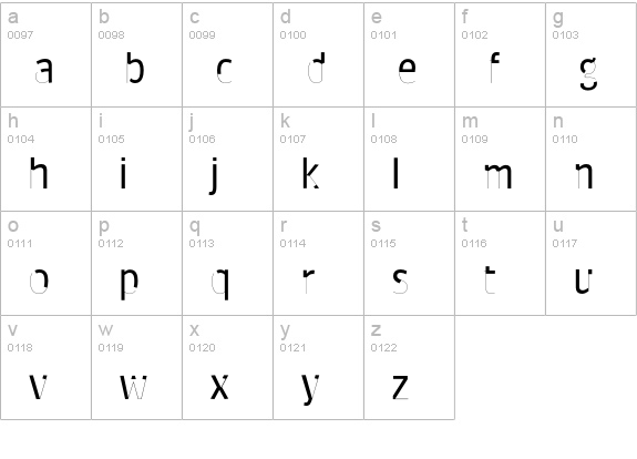 SaharaEF-Light lowercase a-z preview