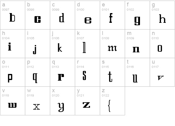 SaintFrancis lowercase a-z preview