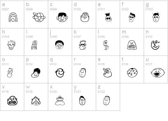 SakabePeople01 lowercase a-z preview