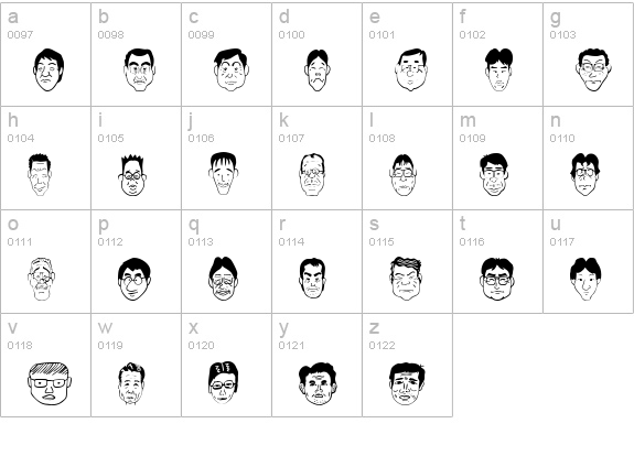 SakabePeople04 lowercase a-z preview