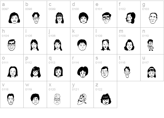 SakabePeople07 lowercase a-z preview