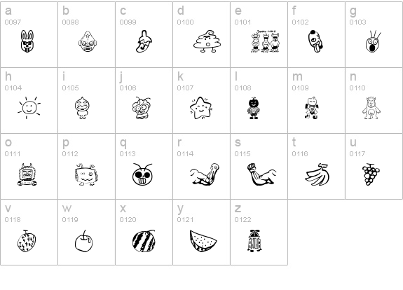 SakabeThings01 lowercase a-z preview