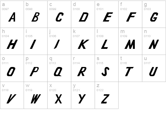 Salamander lowercase a-z preview