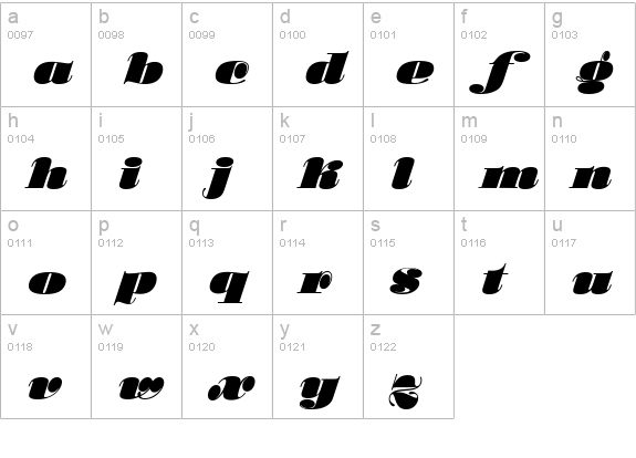 Salmon-Regular lowercase a-z preview