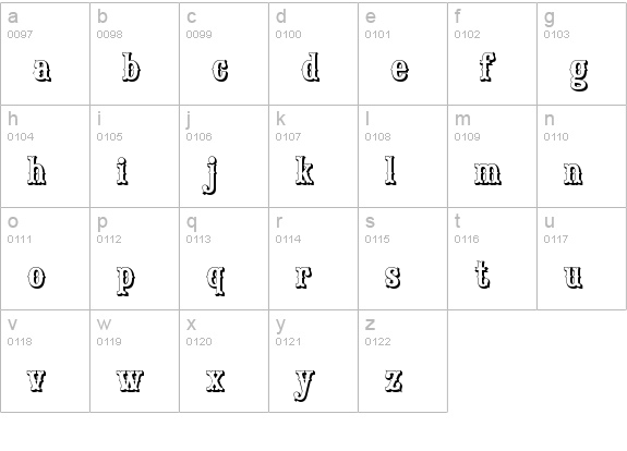 Saloon Girl Open lowercase a-z preview