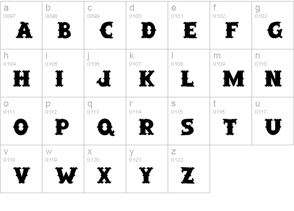 SaloonExt Th lowercase a-z preview