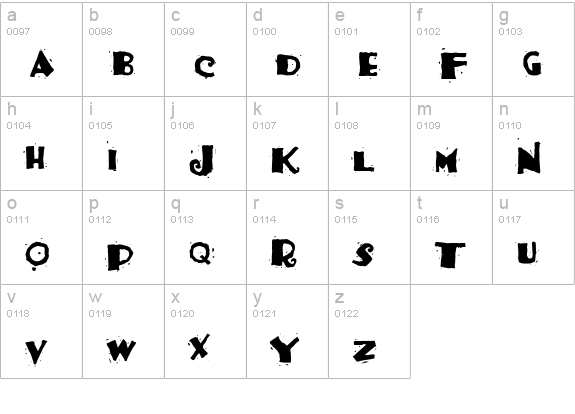 Salsa lowercase a-z preview