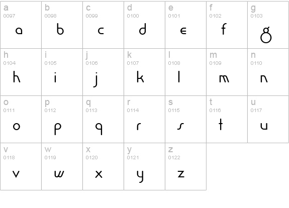 Salsa Mangos BTN Lt lowercase a-z preview
