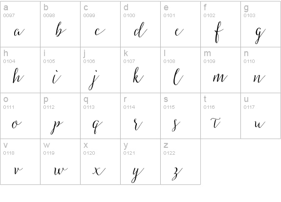 Salt & Spices Pro Regular 2 lowercase a-z preview