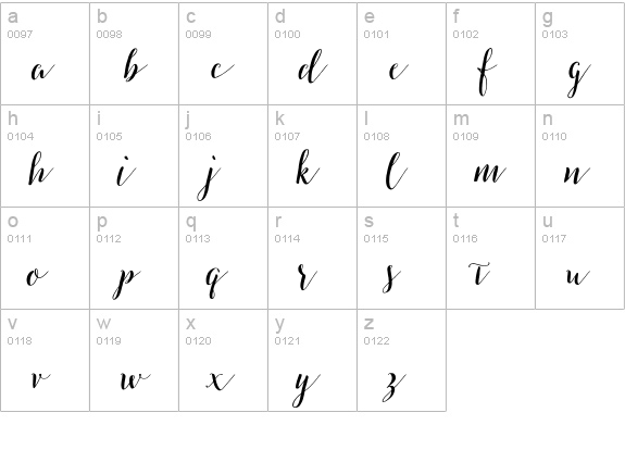 Salt & Spices Pro Bold lowercase a-z preview