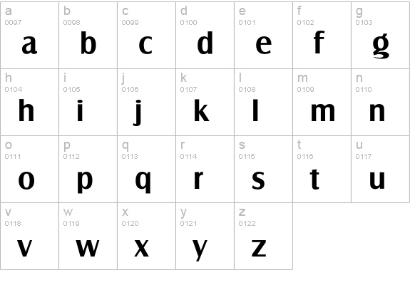 Salzburg-DemiBold lowercase a-z preview