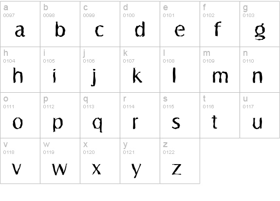 SalzburgRandom-Regular lowercase a-z preview