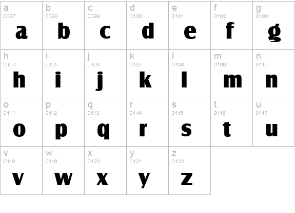 SalzburgSerial-Heavy-Regular lowercase a-z preview