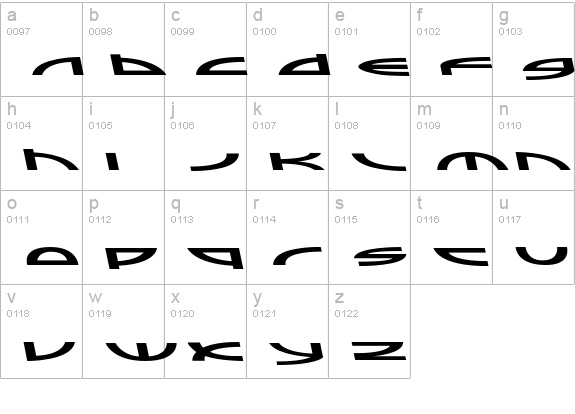 Sampler-A-Italic lowercase a-z preview