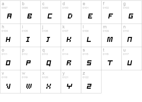 Samson Oblique lowercase a-z preview