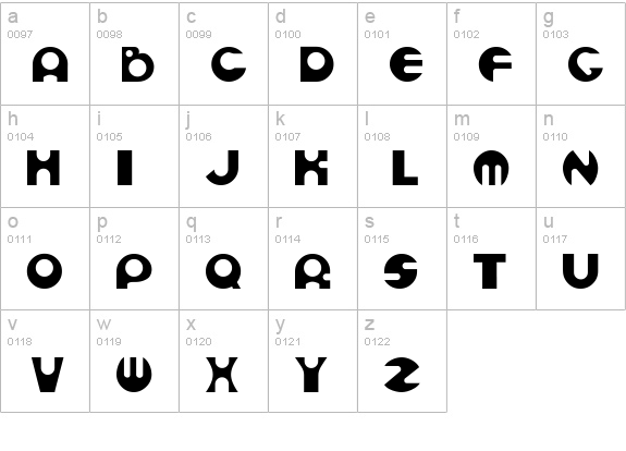 Sanderst lowercase a-z preview