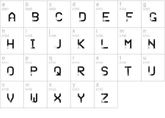 Sandy Ravage Regular lowercase a-z preview