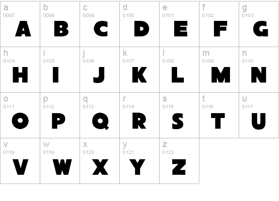 Sans Poster Bold JL lowercase a-z preview