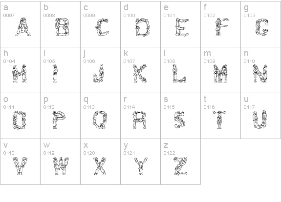 Santa Time lowercase a-z preview