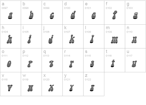 Sargoo Italic lowercase a-z preview
