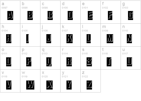 Sarkophag lowercase a-z preview